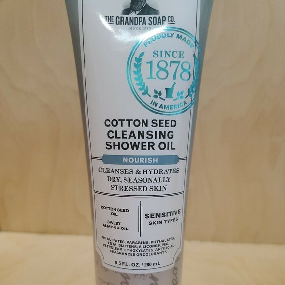 THE GRANDPA SOAP CO Cotton Seed Cleansing Shower Oil - VEGAN - Picture 4 of 4